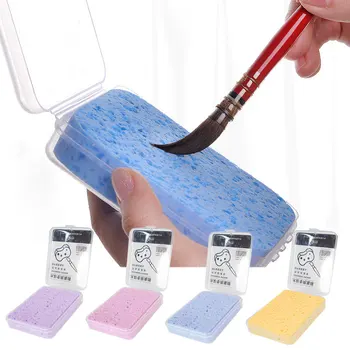 Spugna per pittura ad acquerello in scatola, speciale spugna idratante per gesso ad acqua, forte assorbimento d'acqua, strumento per la pulizia, forniture artistiche