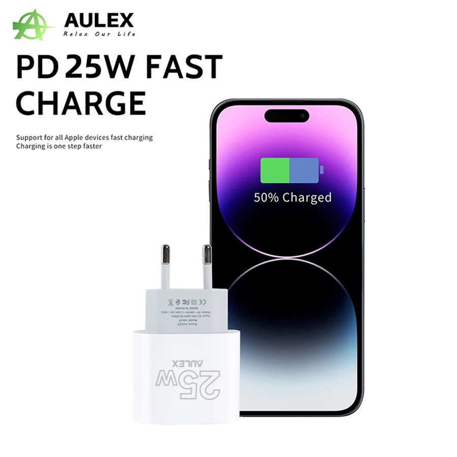 25W USB-C Fast Charger Adapter with PD Quick Charging Technology