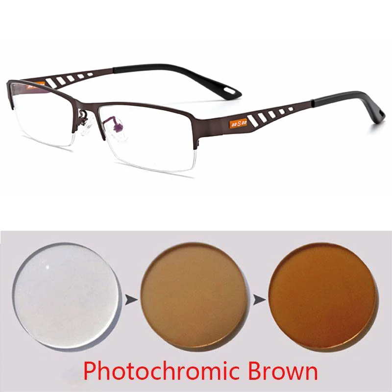 Photochromic Eye Glasses Men Women Myopia Eyeglasses Students Short Sight Eyewear 0 -0.5 -1 -1.25 -1.5 -1.75 To -6 6