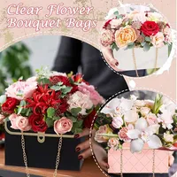 Sac à main créatif Portable, boîte d'emballage en papier de fleurs, fourre-tout pour Bouquet, cadeaux de fête d'anniversaire pour la saint-valentin, fête des mères 4