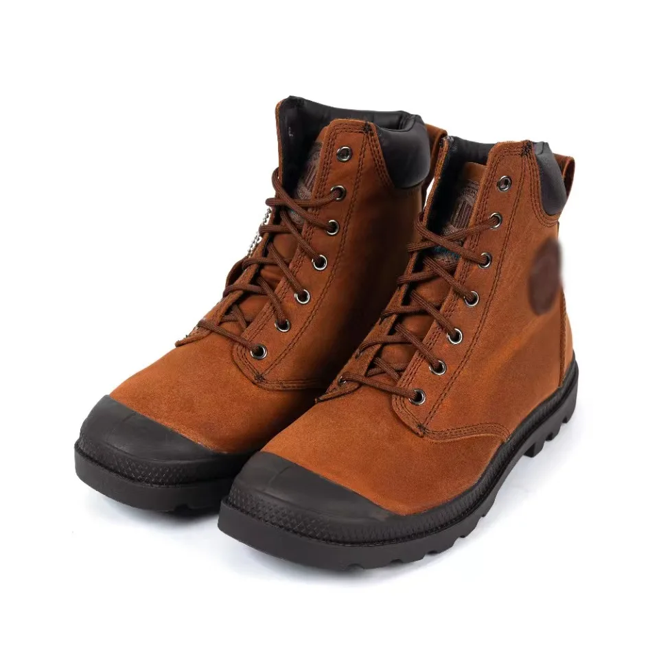 

Men's Outdoor Boots Cowhide Hiking Camping Style Footwear