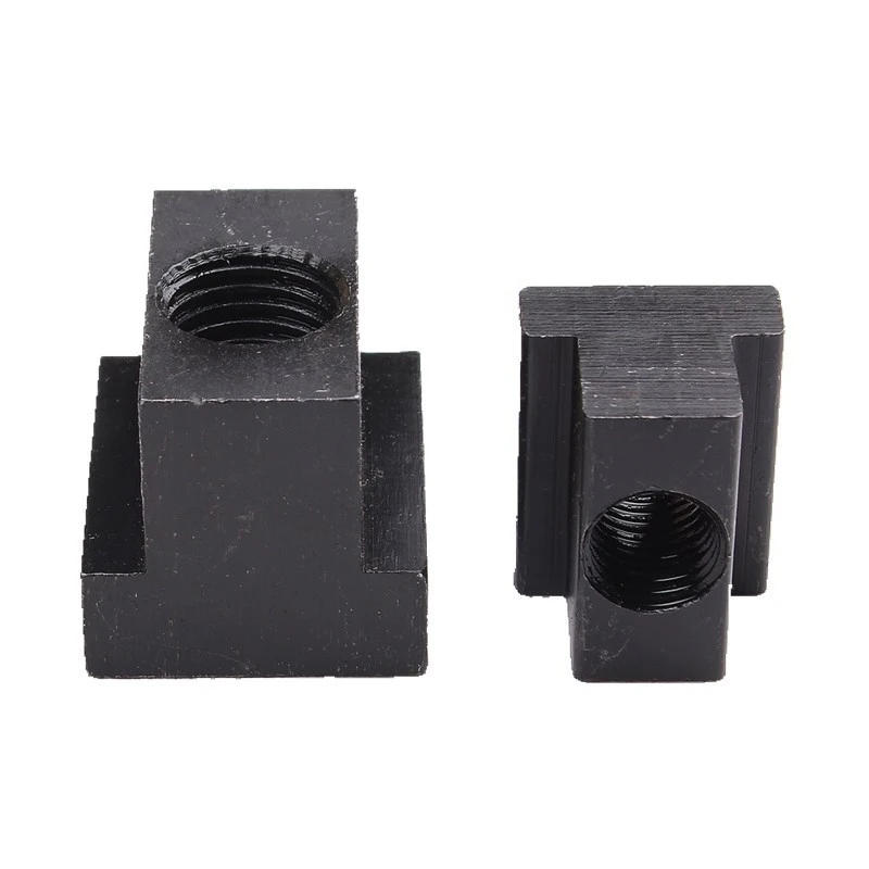 2pcs M6 M8 M10 M12 M16 M18 Oxided 45# Steel Grade 8.8 Finish T-Slot HRC:23-32 T-nut T-block T-groove Pressing Plate Nut