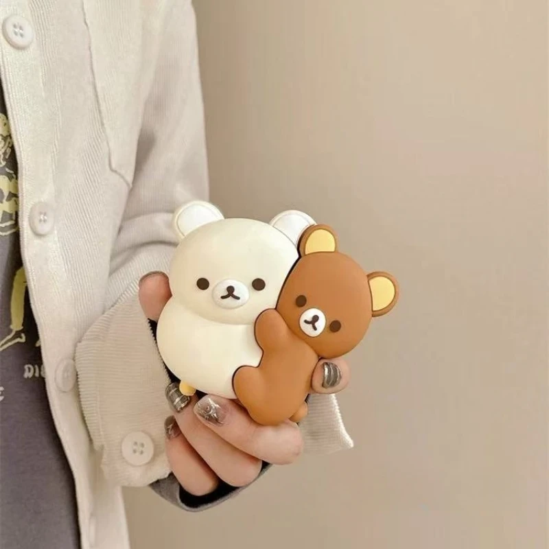 Cute 3D Rilakkuma Bear Silicone Earphone Case with Pendant
