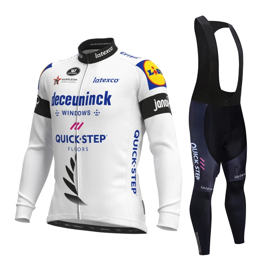 2025 QUICK STEP Pro Cycling Jersey Set cycling suit cycling jersey set Long Sleeve MTB Bike Clothes Wear Bicycle Cycling Clothing Ropa Maillot Ciclismo