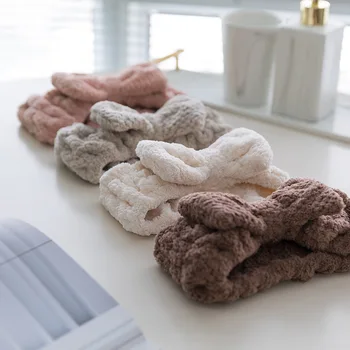 여성용 코랄 플리스 탄성 헤어 밴드, 겨울 헤어 액세서리, 부드럽고 따뜻한 머리띠, 스파 목욕 샤워, 메이크업 워시 페이스 헤어밴드, 신제품