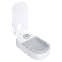Automatic Pet Feeder for Dogs & Cats - Dual Meal Separation for Balanced Nutrition (WHITE)