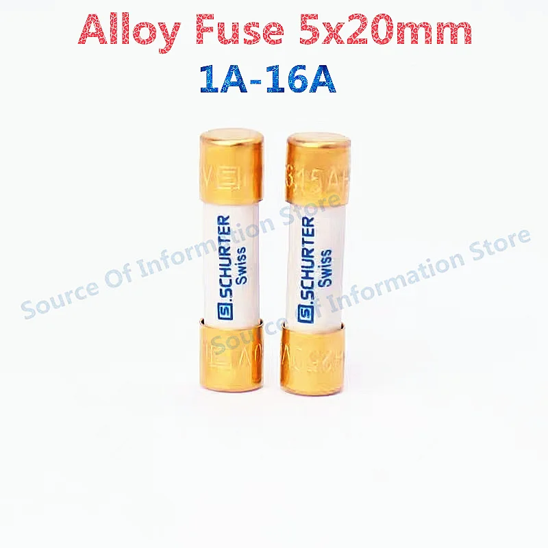 Alloy Fuse 5x20mm Assorted Amp Ratings 1A-16A Electrical Circuit Breaker Protection Metal Fuses