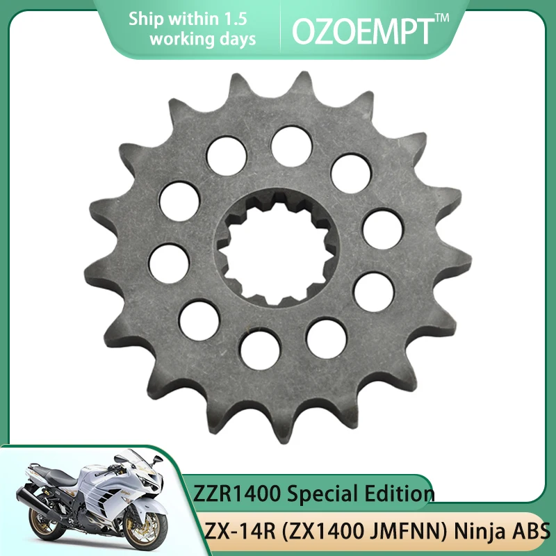 

OZOEMPT 530-17T Motorcycle Front Sprocket Apply to ZX-14R (ZX1400 HGF,HHF,HJF,HKF,HLF) Ninja ABS ZZR1400 Special Edition