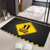 You are being monitored Floor Mat Graphic Printed Flannel Doormats for Bathroom Kitchen Entrance Carpet Home Decor 1