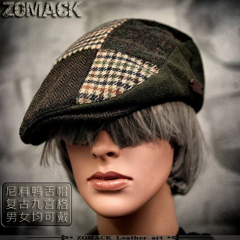 Peaked Cap Amekaji Wear Retro Newsboy Octagonal Beret Female