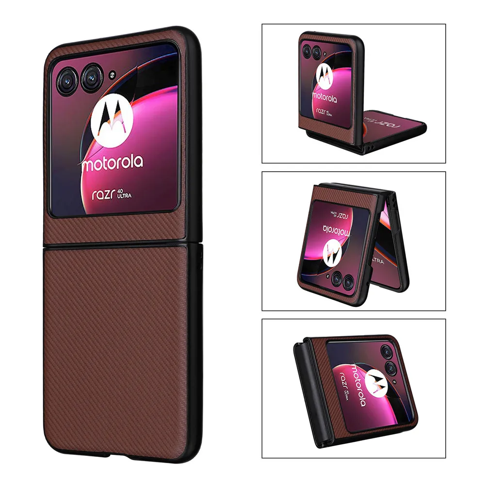 Custodia In Pelle Moda Retrò In Fibra Per Motorola Razr 40 Ultra Custodia Per Moto Razr 40 Ultra Cover Razr40 Ultra Case