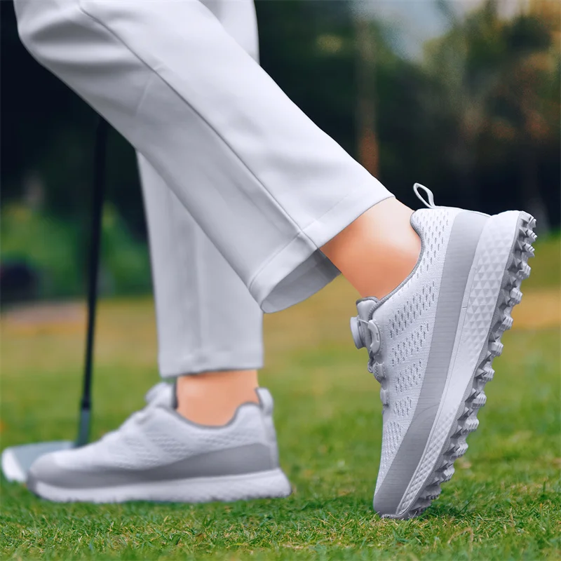 Professional Men's Golf Shoes Outdoor Grassland Fitness Training Golf Sports Shoes Quick Lace Up Golf Shoes
