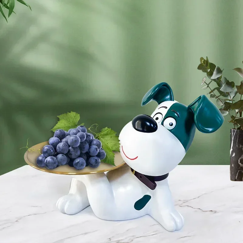 

Nordic cartoon dog resin crafts, living room desktop decorations, cute animal key trays, porch storage housewarming gifts