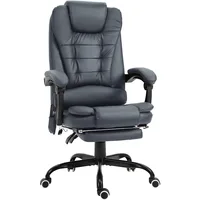 Vibrating Massage Office Chair, High Back Executive Recliner with Lumbar Support, Footrest, Reclining Back, Adjustable Height 5