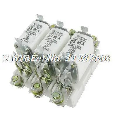 

Предохранитель NT00 120kA/500V 50kA/660V gG 80A w 3P Pole Base
