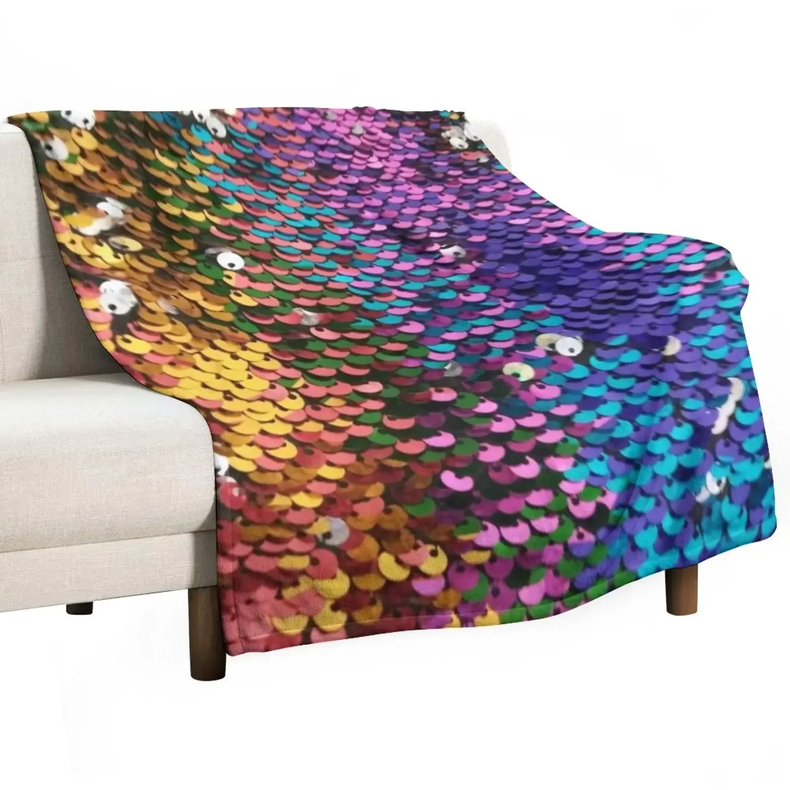 

Multi-colored Sequins Throw Blanket Sofas Decorative Beds manga Blankets