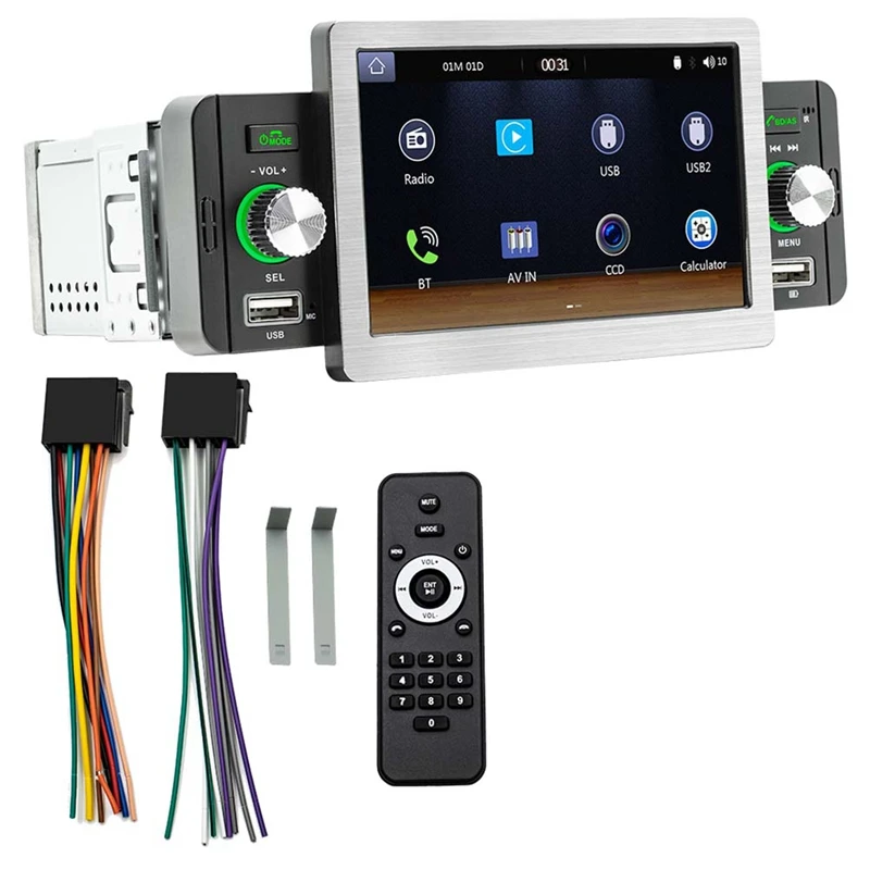 

Car Touch Screen Wireless Carplay Android Auto Car Portable Radio Bluetooth MP5 FM Receiver ABS+Metal