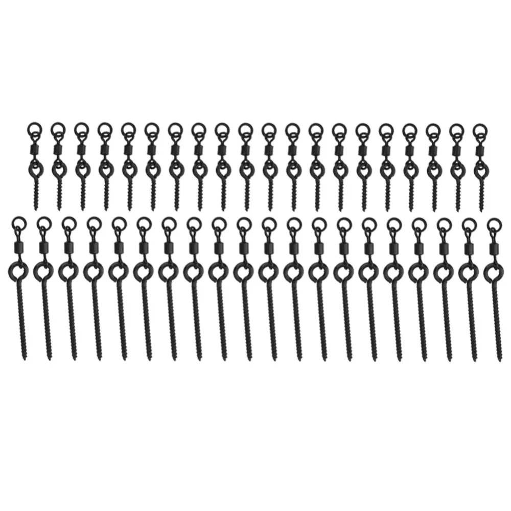 40PCS 스테인레스 스틸 낚시 미끼 나사 스위블로 빠른 교체 가능 잉어 낚시 커넥터 S/L 잉어 낚시 링 잉어 낚시용