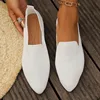 Women's Pointed Toe Flat Shoes Solid Color Knitted Slip on Shoes Casual Breathable Ballet Flats Women Flat Shoes  Loafers Women 6