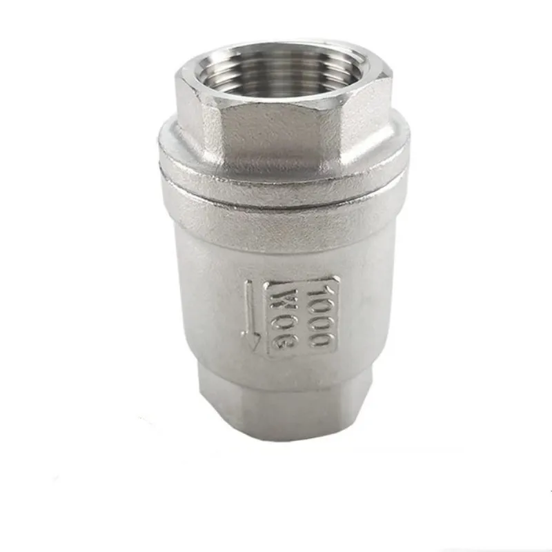 

1/2" 3/4” 1” 1-1/4" 1-1/2" 2” （DN8-DN50）BSPT Stainless Steel SS304 Vertical Lift In Line Spring Check Valve