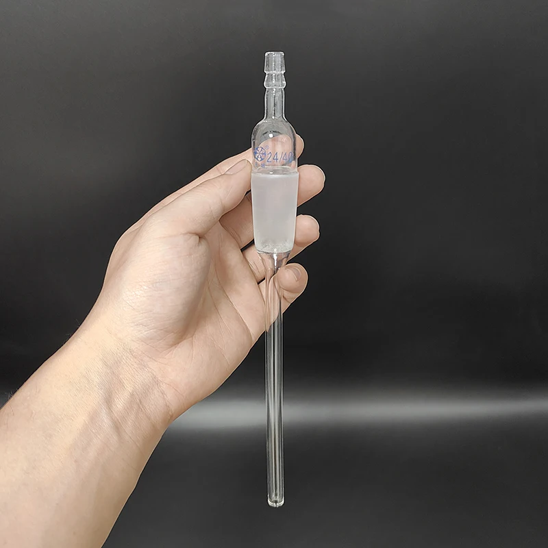 Straight suction connector External grinding Male 24/40 Lower glass tube length 153mm/200mm Air duct Snorkel Glass gas pipe lab glass adapter