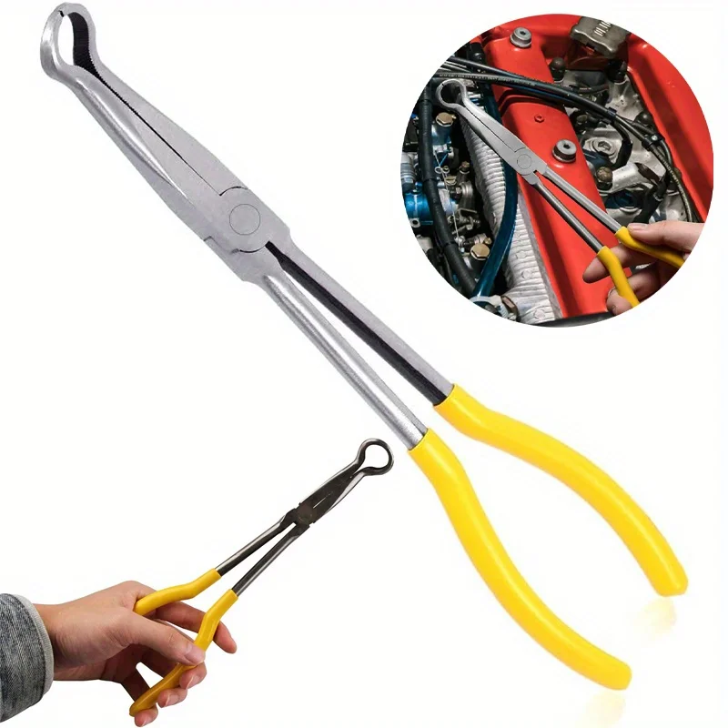 "11"" Premium Long Reach Spark Plug Pliers - Secure Ring Nose Design, Non-Slip Handles, Engine Maintenance Tool 2030