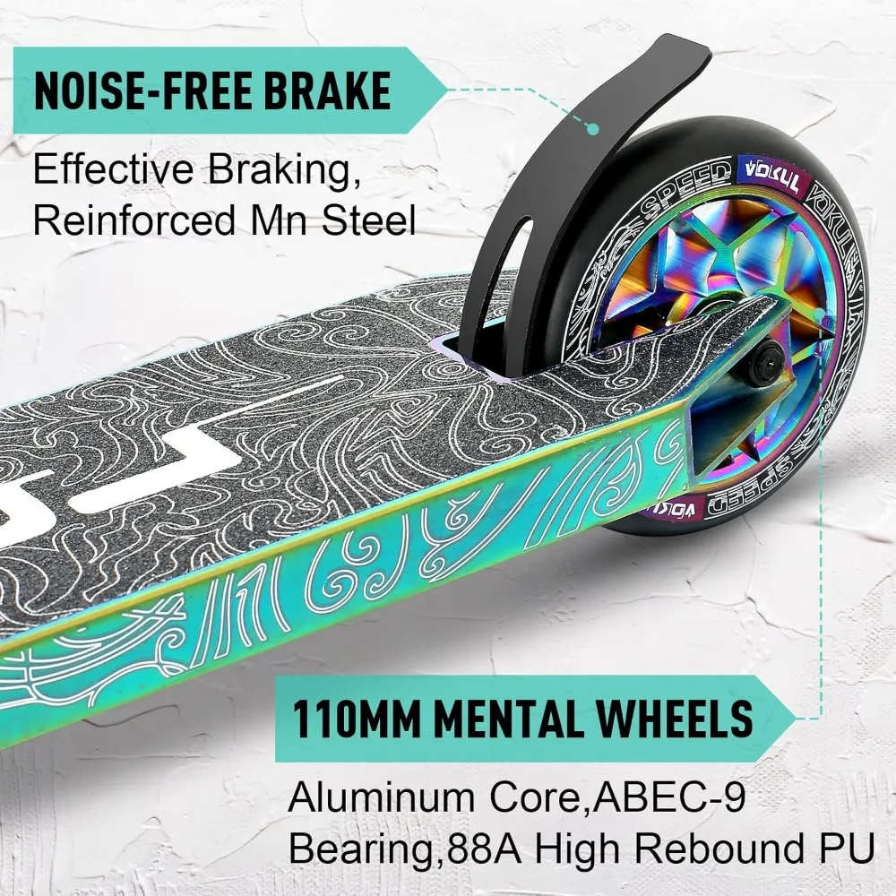 VOKUL K1 Pro Stunt Scooter: Ideal for Kids 8+, Teens, and Adults-Top Choice for Beginners in Freestyle Scooting