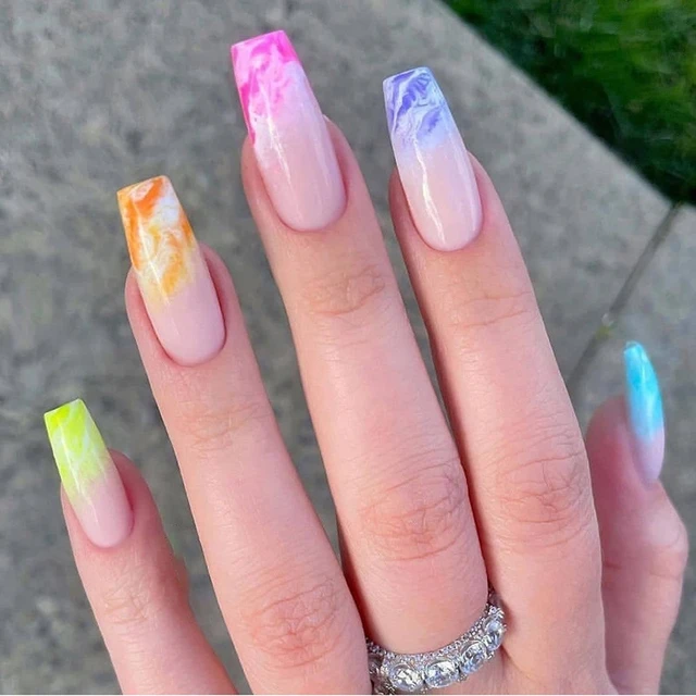 FLOWERZ Child-press on Nails-flowers Nail Art-french Nails-luxury Nails-fake  Nails-gel X Nails-long Short Nails-almond Coffin Nails, Spring 