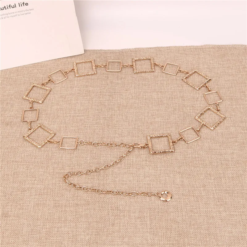 Metal Chain Women Belt Gold Silver Waist Chain Dress Jeans Cool Girls Lady Waistband Accessories Body Chain Fashion New