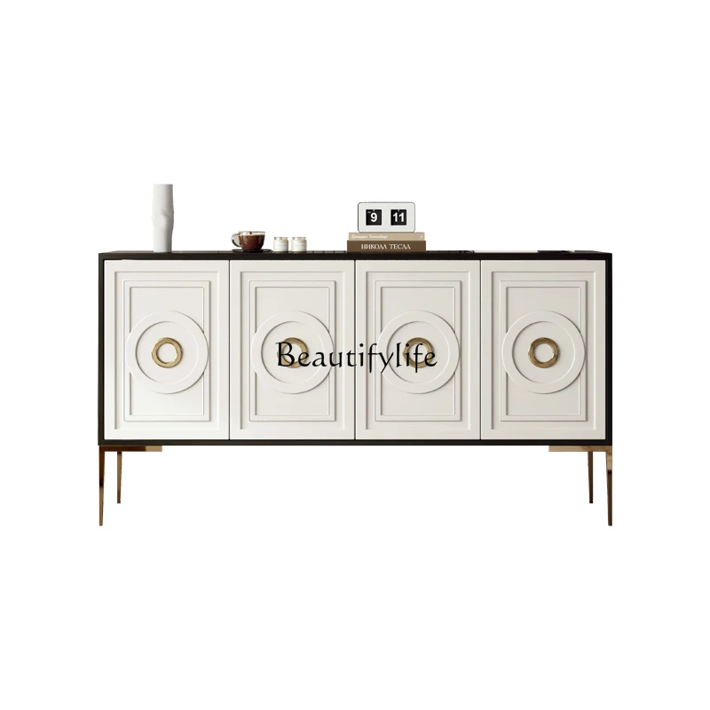

Italian Light Luxury Entrance Door Shoe Cabinet Large Capacity Locker