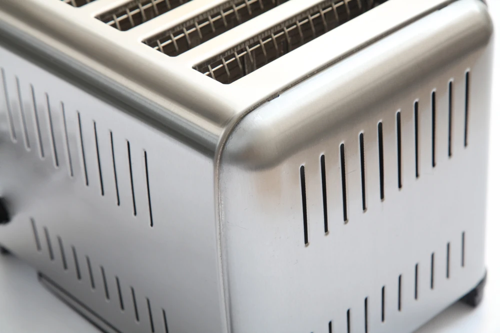 ETS-6 Industrial Electric Bread Toaster 6-Piece Set CE Certification Removable Crumb Tray Cancel Kitchen Household Outdoor Use
