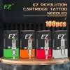 100pcs EZ Revolution Cartridge Tattoo Needles Kits Permanent Makeup 0.30/0.35mm RL RS M1 RM for Rotary Cartridge Tattoo Machine 1