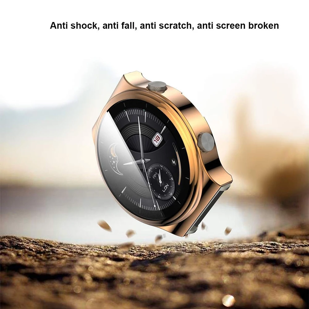 Premium Full-Coverage Electroplated Case with Built-in Tempered Glass Screen Protector (Touch Sensitive)