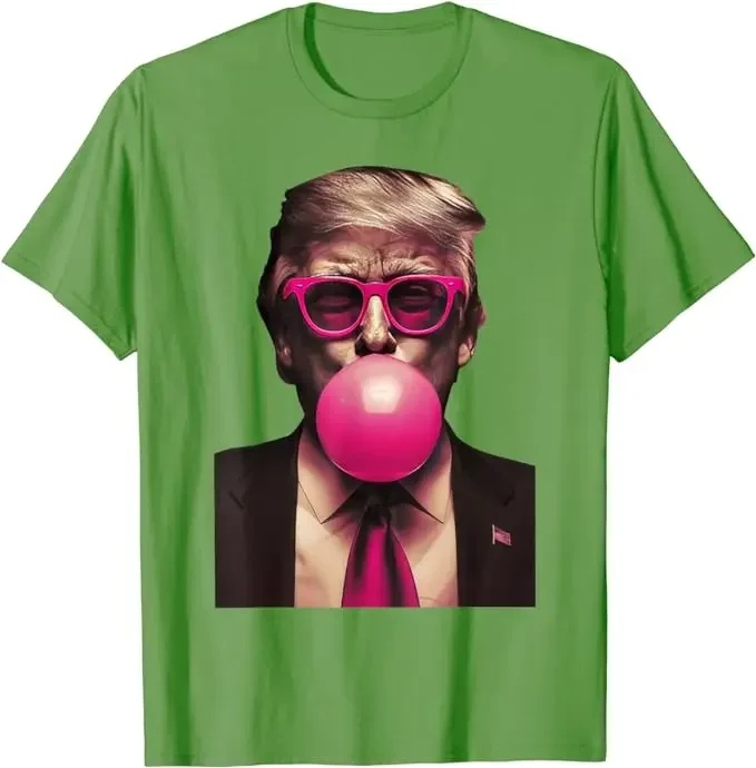Trump Bubble Gum T-Shirt Humor drôle graphique tenue 2025 élection mignon campagne T-Shirt à manches courtes Blouses nouveauté mari cadeau