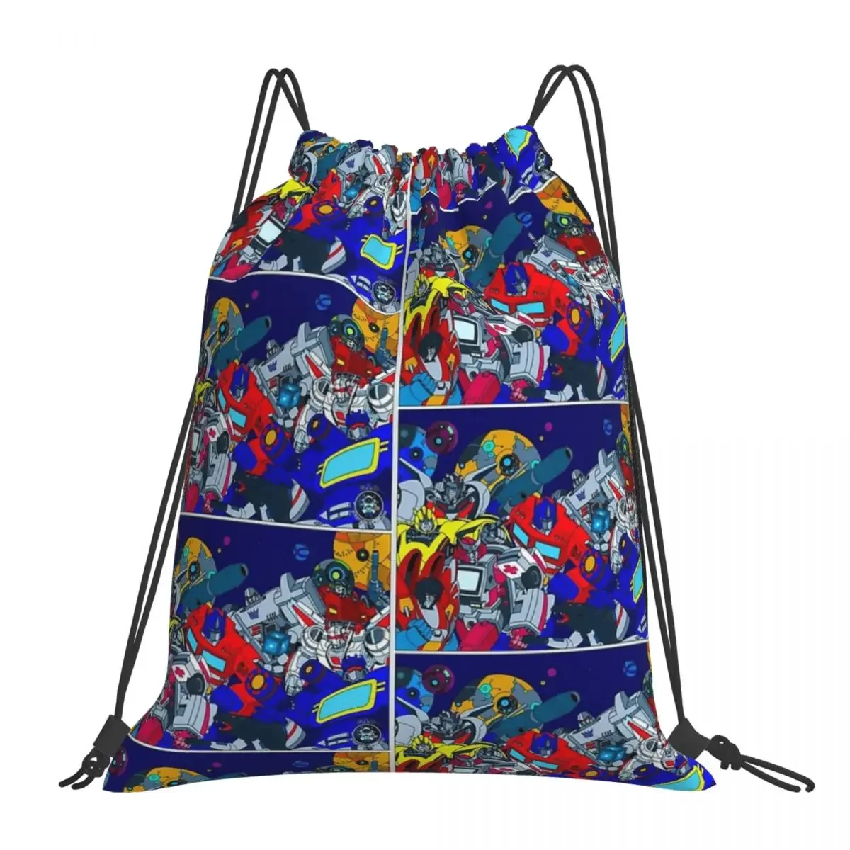 

Transformers Backpacks Fashion Portable Drawstring Bags Drawstring Bundle Pocket Sports Bag Book Bags For Man Woman Students