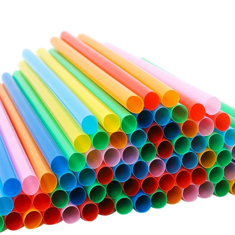 Jumbo Straws 10.3in Smoothie Straws Extra Wide Extra Long 300Pcs Assorted Bright Colors Jumbo Straws