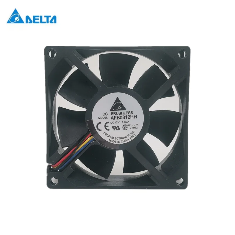 New delta AFB0812HH 8025 12V 0.30a 8cm large air volume durable chassis cooling fan original 3110kl 05w b50 8025 8cm 24v 0 15a super durable fan drive