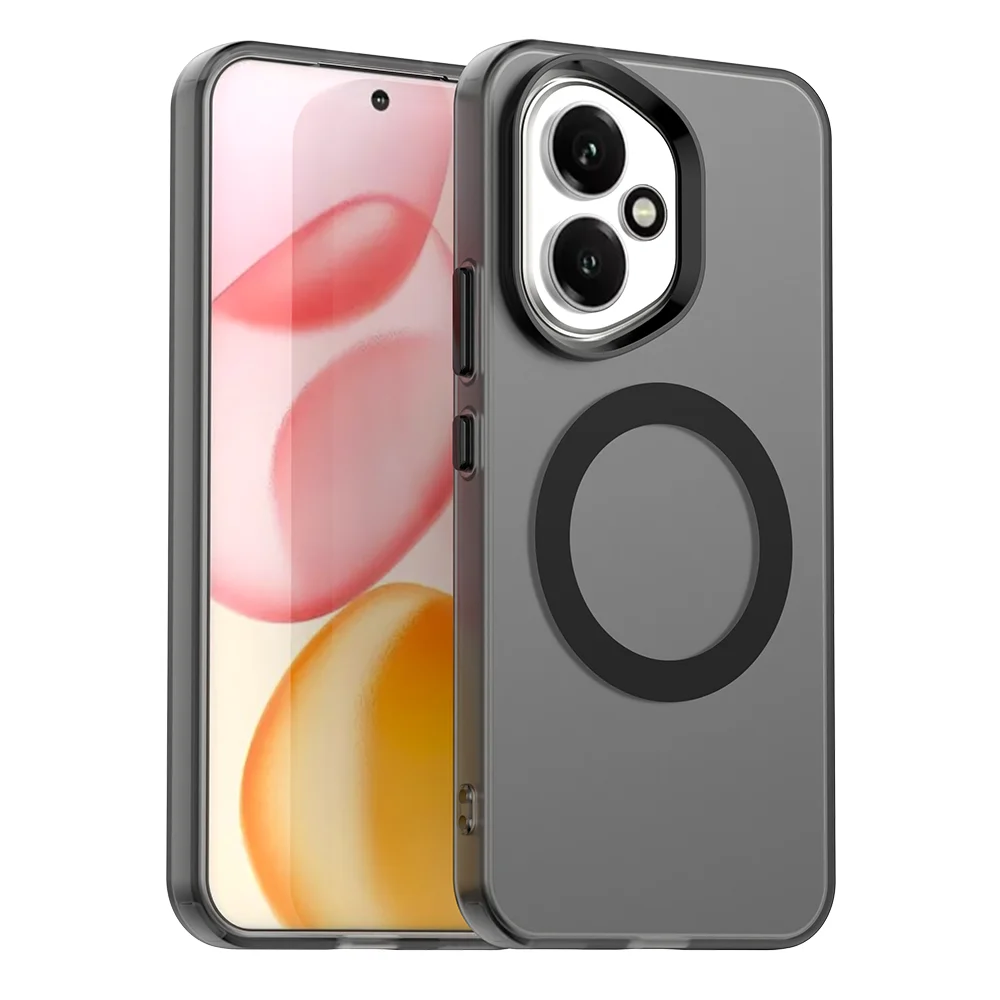 Luxury Magnetic Wireless Charging Case with Candy Colors and Transparent Back Shell