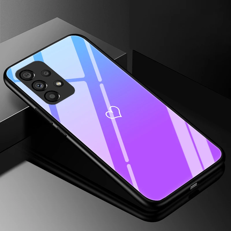 Luxury Tempered Glass Hard Back Bumper Phone Case