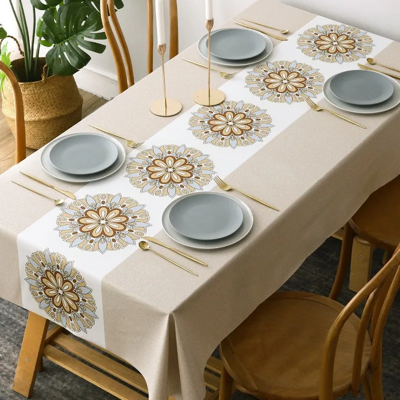 Modern Simple Style Household Anti-fouling Nordic Rectangular Coffee Table Waterproof and Oil-proof Fabric Tablecloth rectangular tablecloth table cloth