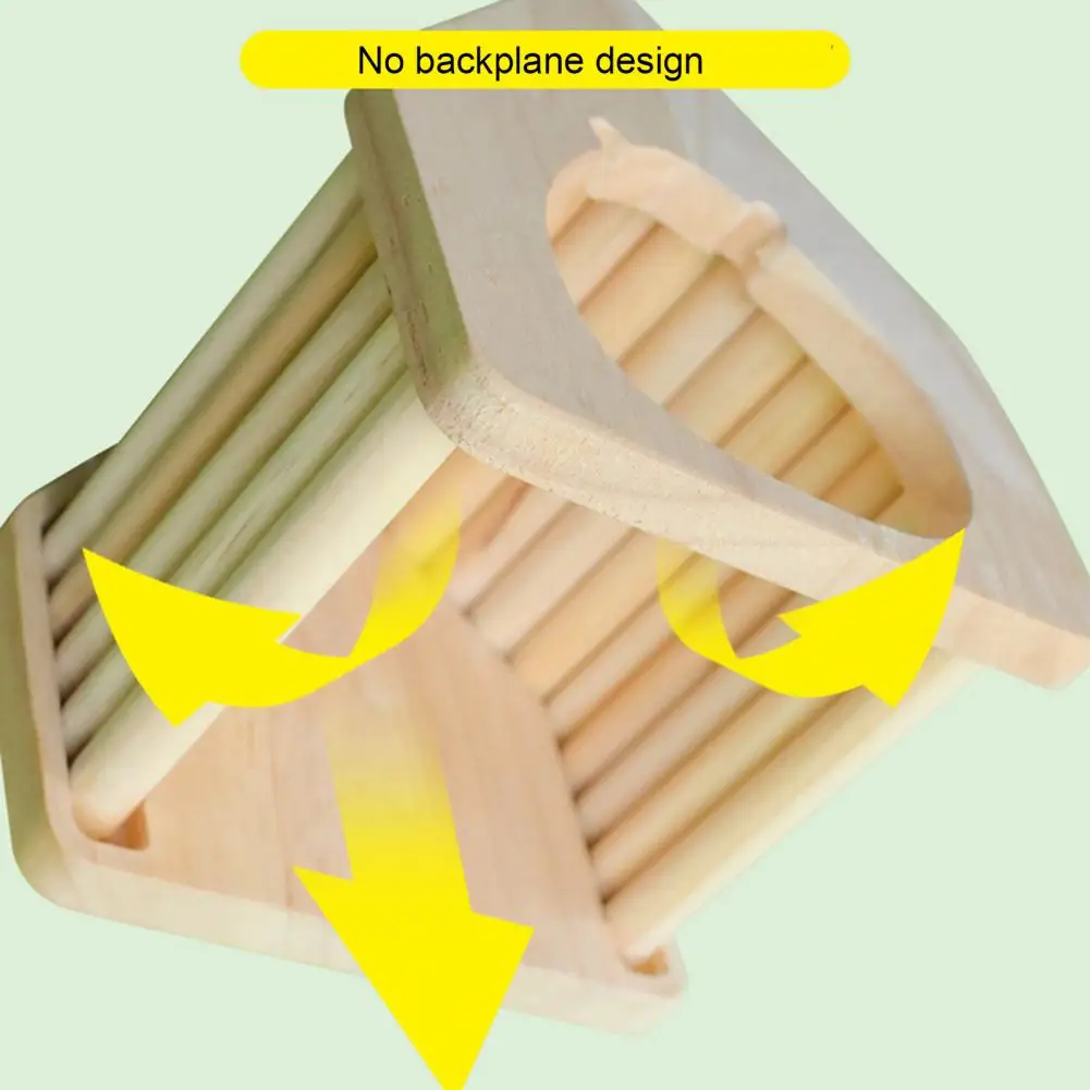 Practical Hamster Hut Wood Moisture-proof Hamster Nest House Reliable Eco-friendly Chinchilla Hideout Hut for Guinea Pig