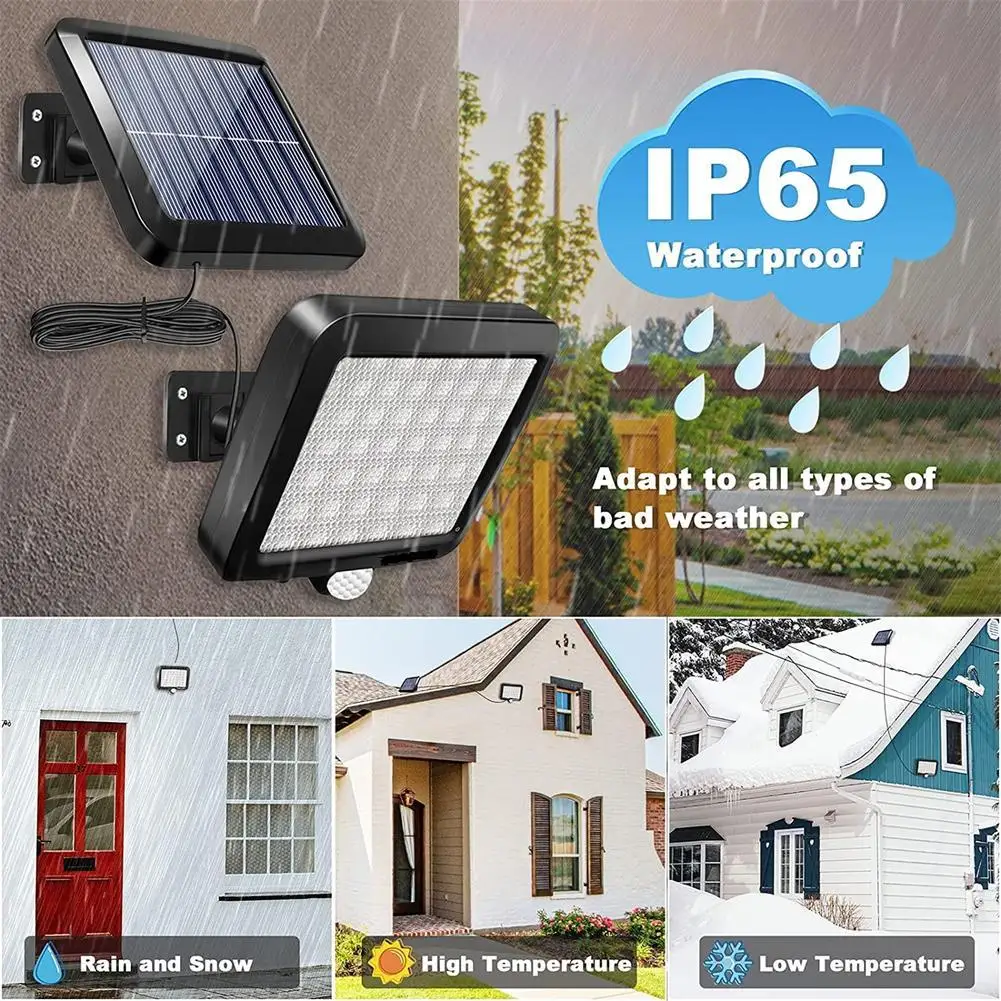 

Solar Wall Lights Outdoor With Motion Sensor 56 LED Ultra Bright IP65 Waterproof Solar Porch Light Solar Security Light for Yard