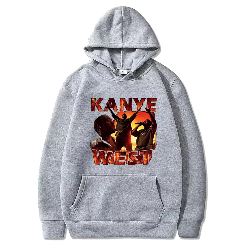 Kanye West vintage Graphics Hoodie Men Women NEW Hip Hop Rapper Pullover Streetwear Fleece Unisex Long sleeve Hooded Sweatshirt