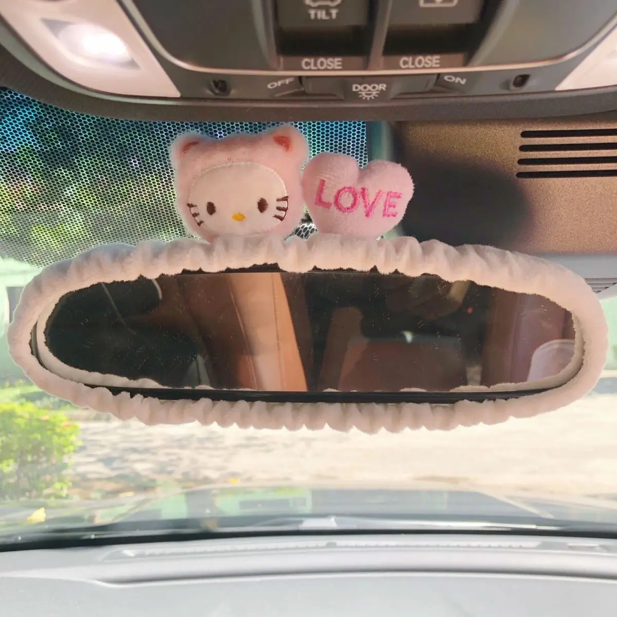 Car Rearview Mirror Hanging Accessories Cat Rabbit Cartoon Figure