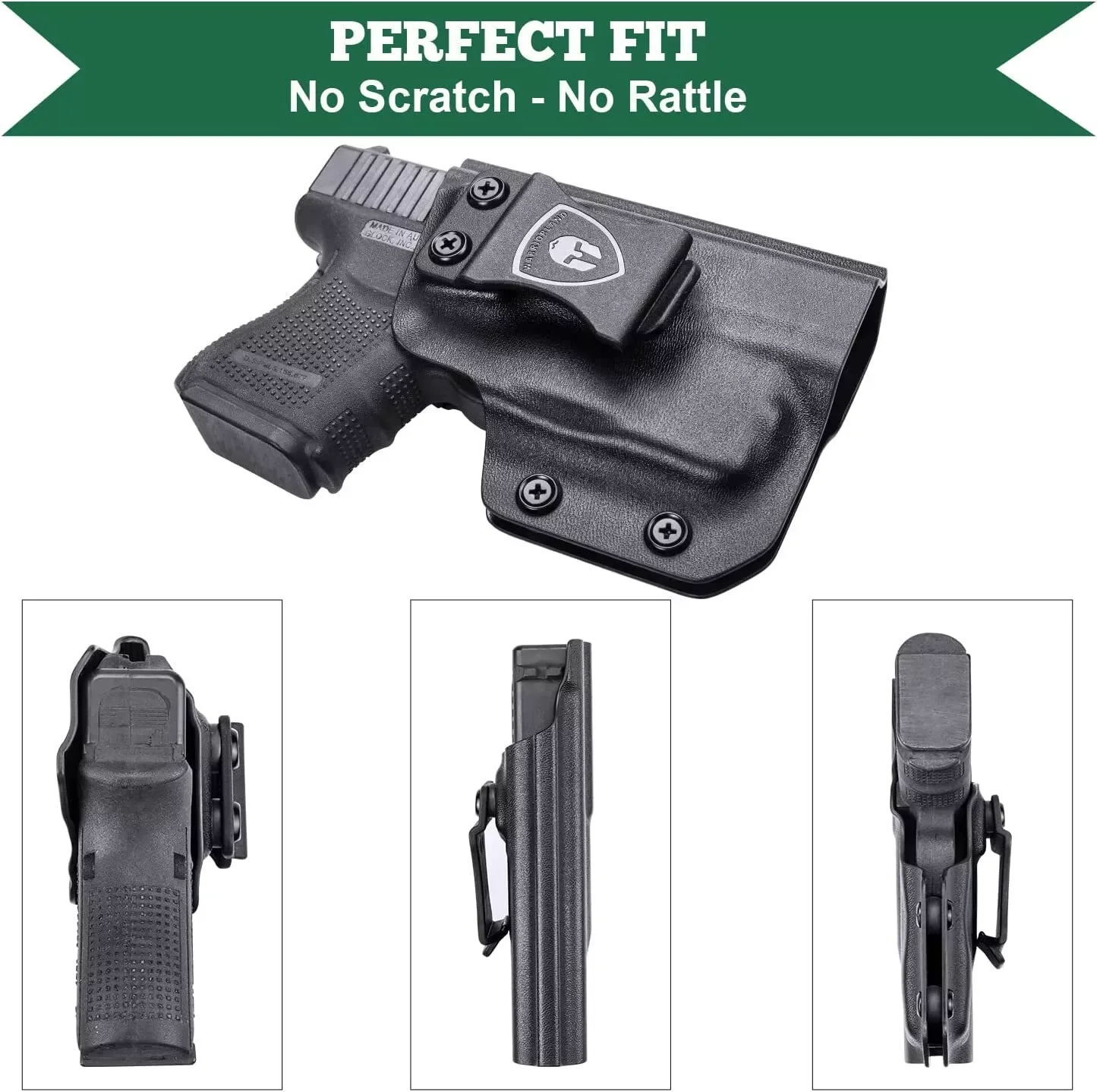 IWB Kydex Holster Custom Fit: Glock 26/27/28/33 Pistol with TLR6 Laser Light Right And Left Incompatible Aiming Device 3