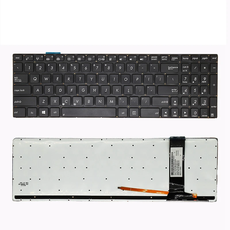 Teclado Retroiluminado para Asus N56 N56v U500vz N76 R500v R505 N550 N750 Q550 N550 N550j G550j Q550 j jv g Russo - Imagem 5