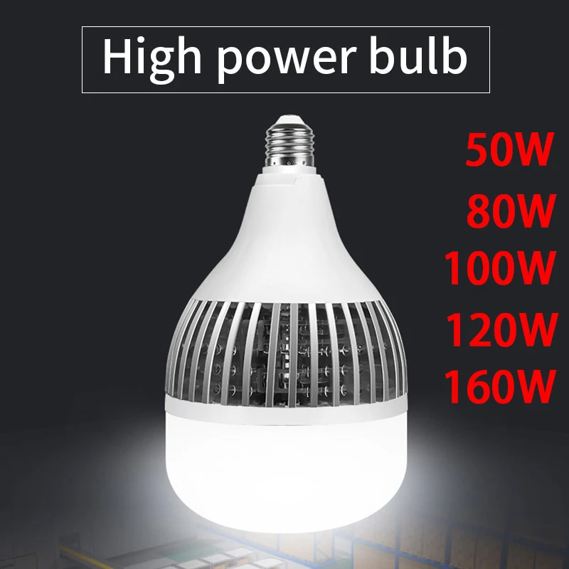 Bombilla LED E27 De Alta Potencia Foco Para L mpara 160W 140W 120W bombilla-led-e27-de-alta-potencia-foco-para-l-mpara-160w-140w-120w