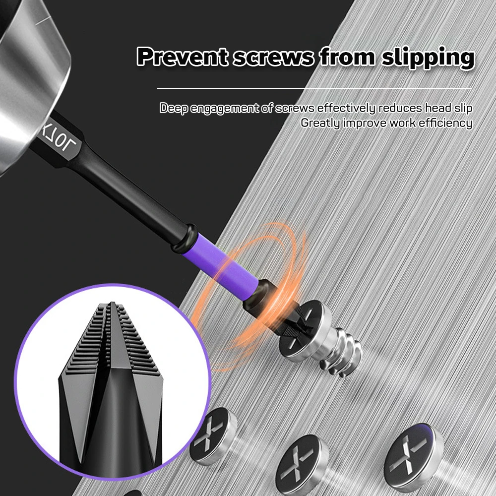 Anti-shock Strong Magnetic Screwdriver Bits D1 High Hardness Batch Head Non-slip Impact Driver Bit Sets Power Drilling Tools Precision Screwdriver Set