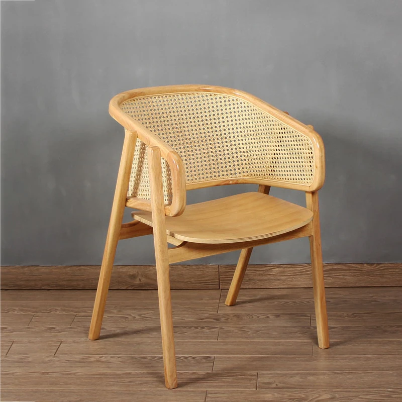 

Wooden Desk Dining Chairs Mobile Rattan Chaise Balcony Chair Bedroom Chair Lounge Beauty Minimalist Stuhl Home Furniture T50CY