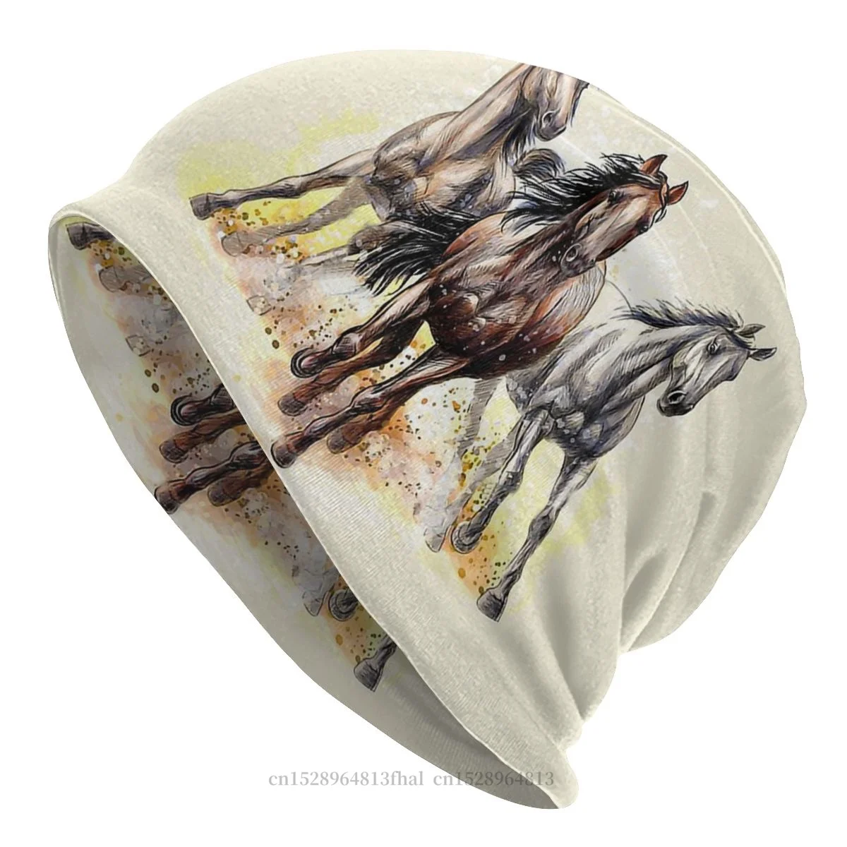 Galloping Horse Run Quickly Outdoor Hats Three Bonnet Special Skullies Beanies Caps